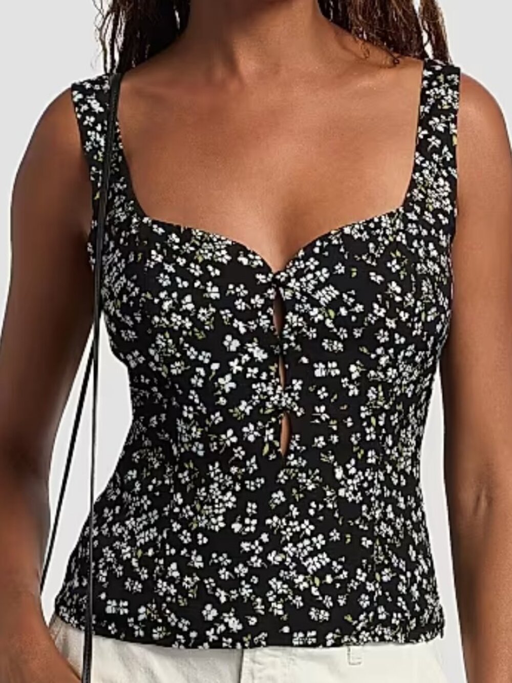 Reformation "Fancy Floral" Crepe Top